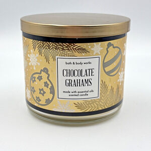 Bath & Body Works Chocolate Grahams 14.5 oz 3-Wick Jar Discontinued Candle NEW